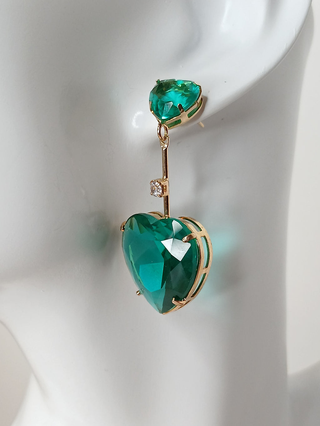 Brinco coração Luxo