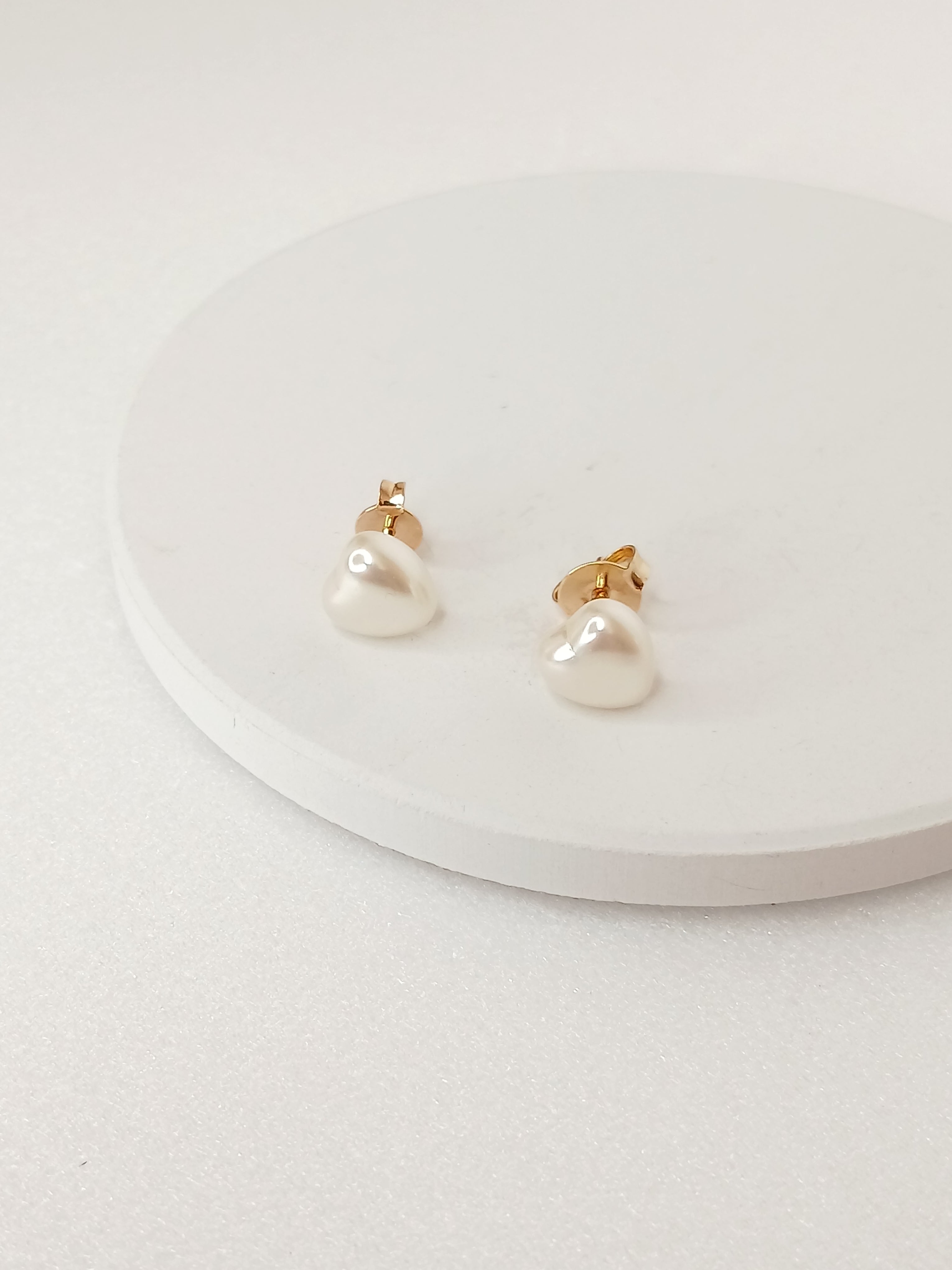 Brinco Pérola coração