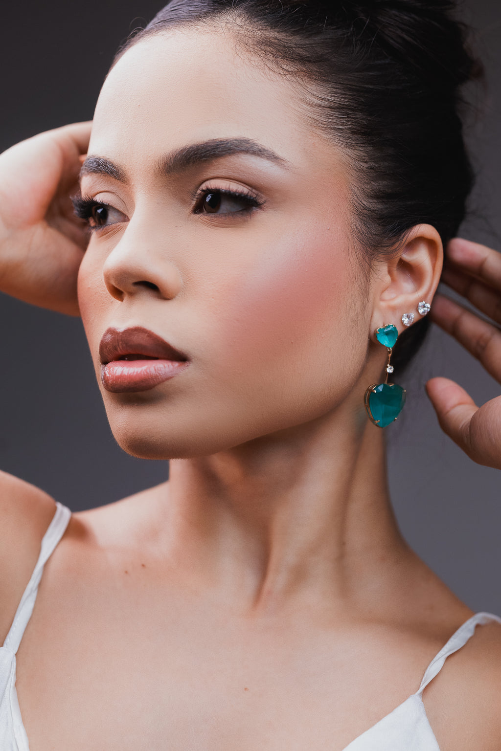 Brinco coração Luxo